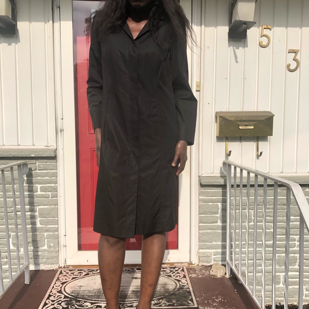 AKRIS | Cotton Poplin Black Midi Shirt Dre… - Picture 2 of 3